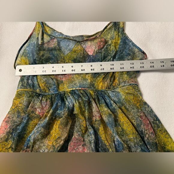 Munsingwear Green Dress | See through 100% Nylon Tricot fabric | Size 36 - Picture 3 of 7